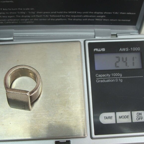 Rare!! EFVA Attling Hooked On Simone Heavy 24.1g 925 Sterling Silver Ring - Picture 9 of 10